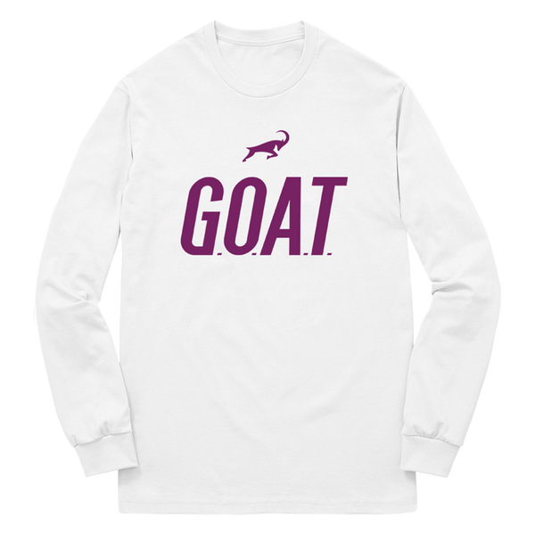G.O.A.T. FUEL LABEL WHITE LONG SLEEVE