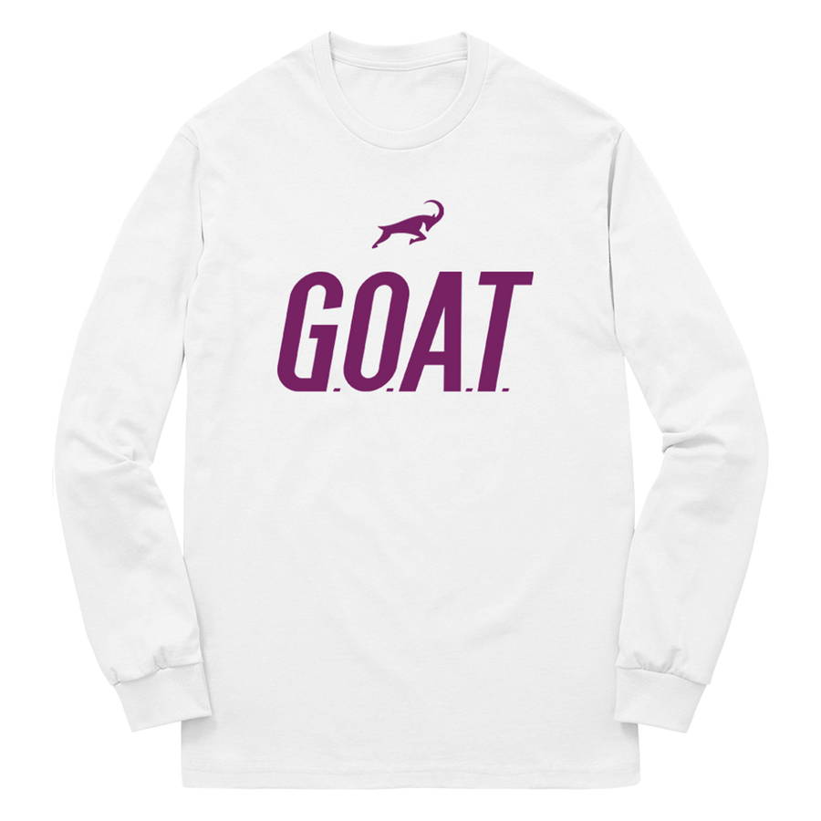 G.O.A.T. FUEL LABEL WHITE LONG SLEEVE