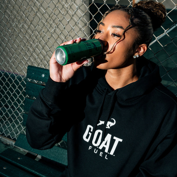 G.O.A.T. Fuel Black Alternate Logo with Sub Zero Energy Signature Back Hoodie