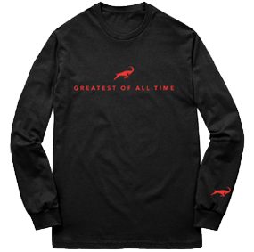 Greatest Of All Time V2 Black Long Sleeve T-Shirt